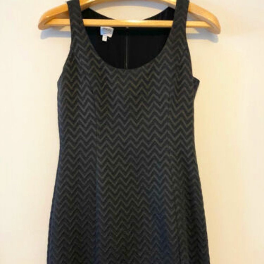Armani Collezioni Black Sheath Dress -Made in Italy- Brand New-Size 2